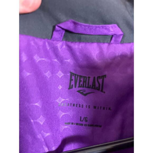 Vintage Everlast 90s Patterned Windbreaker Jacket Women’s Large Zip Up Retro - Picture 2 of 6